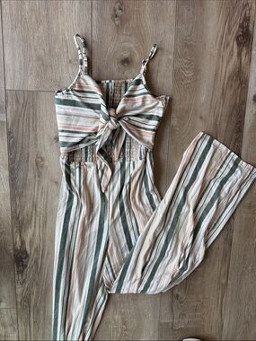 Tie-Front, Open Back Jumpsuit